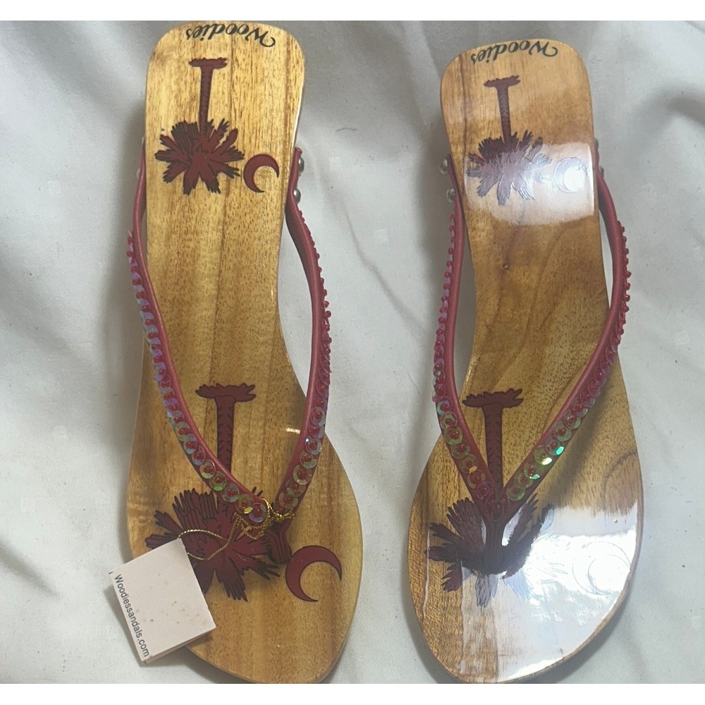 Woodies Palmetto Wood Flip Flops